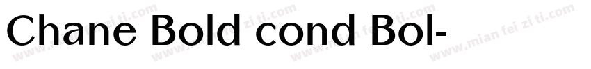 Chane Bold cond Bol字体转换